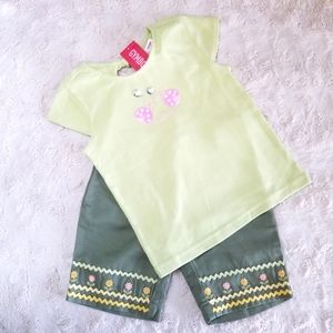 Love bug tee & Bermuda shorts Sunflower Fields Gymboree  Size 5